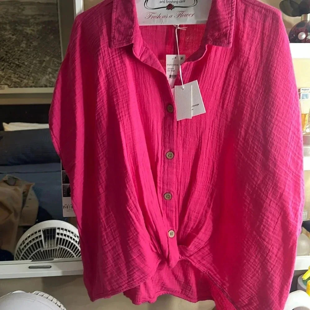 Pink relaxed fit blouse. Brand new with tags